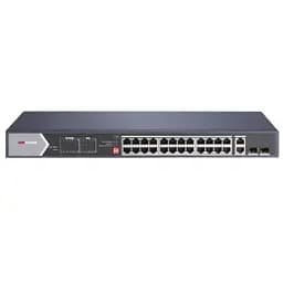 24-портовый неуправляемый Hi-PoE коммутатор Hikvision DS-3E0528HP-E, 20×1000 Мбит/с POE+ (4 Hi-PoE) + 2×1000 Мбит/с SFP
