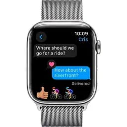 Смарт-годинник Apple Watch Series 9 GPS + Cellular 45mm Silver Stainless Steel with Silver Milanese Loop (MRMQ3) [92678] - мініатюра 4