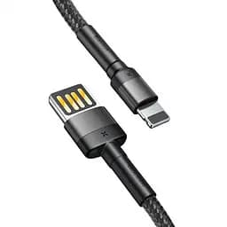 Кабель Baseus Cafule Special Edition Cable USB to Lightning 2.4A 1m CALKLF-GG1 Black-Grey - мініатюра 2