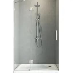 Дверь в нишу Koer SR SD04-120x200-TR-01 прозрачное стекло Easy Clean 10 мм, хром KR5387, универсальная, прозрачная, хром
