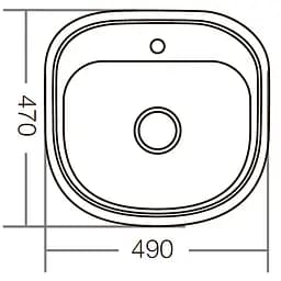Кухонна мийка Zerix Z4947-08-180E satin ZM0559, Нержавіюча сталь - мініатюра 3