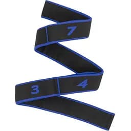 Резинка для фитнеса Queenfit с петлями 86.5 x 4 см черно-голубая