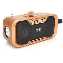 Радио с фонариком NS-S270-S, FM/AM/SW радио+Solar, Входы: TFcard, USB, Wireless speaker, Bluetooth, Black, Box