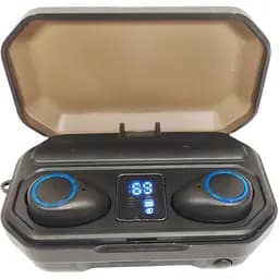 Беспроводные наушники TWS M12 с боксом для подзарядки Black (au187-hbr)