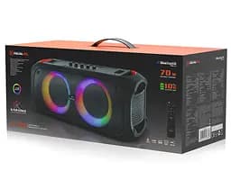 Портативная колонка REAL-EL X795 Boombox 70W Bluetooth, Echo Karaoke, TWS, RGB, Black - мініатюра 13