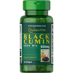 Натуральная добавка Puritan's Pride Black Cumin Seed Oil 500 mg, 60 капсул