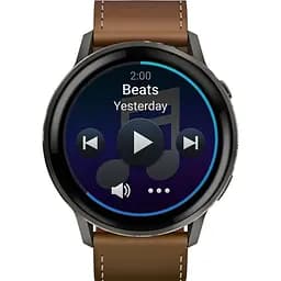 Смарт-годинник Garmin Venu 4 45mm Slate with Brown Leather Band (010-03014-03) [153838] - мініатюра 3