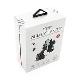 Автотримач Yesido C197+ Wireless Charging 15W, кріплення на торпеду, клямка 50-90мм, Black, Box - мініатюра 2