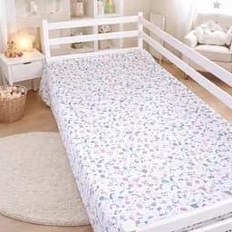 Простыня MirSon бязь Kids Time Tiny Unicorn pink 110x160 см (2200012579527)