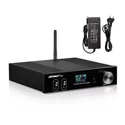 Підсилювач звуку AIYIMA D03 black + блок живлення 32V Bluetooth 5.0, AUX, 150Wx2