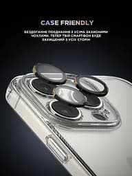 Захисне скло для камери Apple iPhone 16 Pro/16 Pro Max, Supreme BI, золотий колір, з рамкою, глянцеве скло для захисту лінз, протиударне, прозоре, з клейовим шаром по контуру, не впливає на якість фото, ArmorStandart (ARM79424) - мініатюра 6