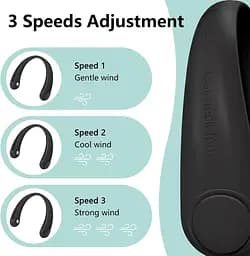 Портативний шийний вентилятор YOULEY 360° Bendable Head - мініатюра 2