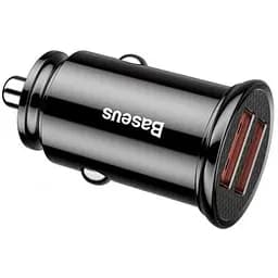 Автомобільний зарядний пристрій Baseus Circular Plastic А + А 30 W Black (CCALL-YD01)