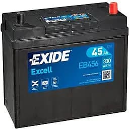 Акумулятор Exide Excell 45Ah ASIA Ев (-/+) ТК (330EN) (237х127х227) EB456 без нижн. бурт