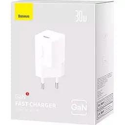 Мережевий зарядний пристрій Baseus GaN5 Fast Charger Xiaomini 1C 30W EU CCGN070502 White - мініатюра 4