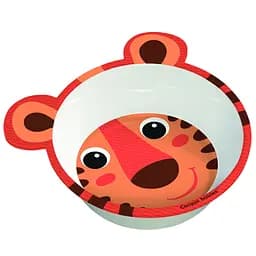 Мисочка Canpol babies з меламіну антипідслизгова з вушками Hello Little помаранчева (4/520_ora)