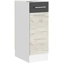 Кухонний модуль нижній із ящиком Еверест Еко 300 дуб крафт білий/графіт/білий 30х46х82 см (DTM-071031)