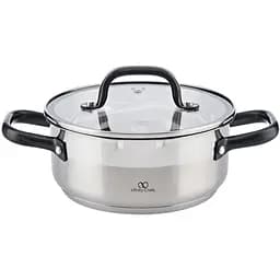 Кастрюля с крышкой Bergner Infinity Chefs Vita 20 см 2 л серая (BGIC-3620)