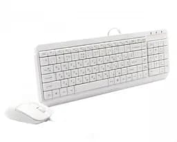 Комплект A4Tech Fstyler Sleek Multimedia Comfort F1512, White, клавіатура+миша, USB - мініатюра 2