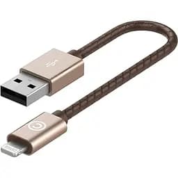Кабель USB-A to Lightning Lab.C Leather Cable AL Champagne Gold 0.15 м (LABC-510-GD)