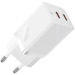 Мережевий зарядний пристрій Baseus GaN5 Pro 40W 2xUSB-C White (CCGP180102) [113781]