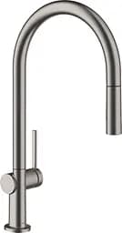 Смеситель для кухни Hansgrohe Talis M54 210 2jet с выдвижным изливом Brushed Black Chrome 72800340 Шлифованный черный хром