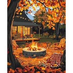 Картина за номерами на підрамнику Brushme Осіння естетика