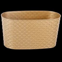 Горщик для квітів Serinova балконний з дренажем Kapadokya, 4.7 л, золотий (KAPB-Altin)