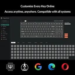 Клавіатура Keychron C3 Pro V2 87Key K pro Brown USB-A QMK Hot-swap 8K EN/UKR RGB Black (C3PX-H3-UA) - мініатюра 12