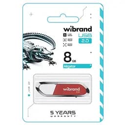Флеш-накопичувач Wibrand USB 2.0 Aligator 8Gb Dark Червоний - мініатюра 2