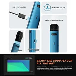 Підсистема електронна сигарета Kumiho THOTH G Lite Pod 650mAh 2ml Kit Tiger Orange (18167) - мініатюра 4