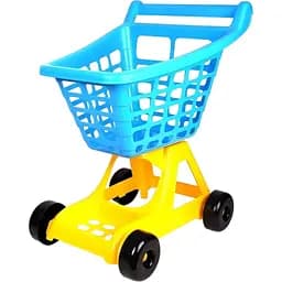 Игровая детская тележка для супермаркета, синяя