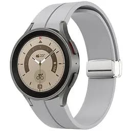 Ремінець для Samsung Galaxy Watch 5 44mm - сірий ширина кріплення 20мм силікон Watchbands Cls (W15-2WB62143697)