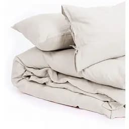 Простирадло на резинці MirSon Linen Jasmine Льон 70х140 см бежево-сіре (2200008269463) - мініатюра 7