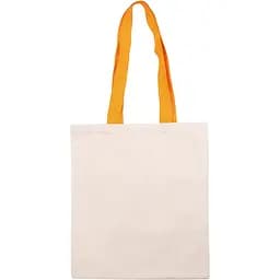 Сумка з бавовни Rosa Talent 38х42 см помаранчево-жовта ручка 70 см невибілена бавовна 220 г/м2 