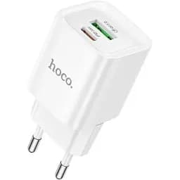 Сетевое зарядное устройство для Hoco C147A Charm PD20W+QC3.0 charger(EU) Белый