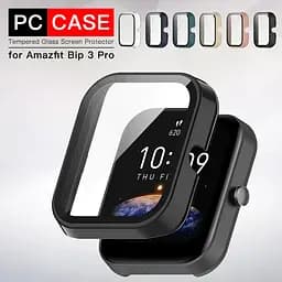 Захисний бампер із загартованим склом Tamister для смартгодинника Amazfit Bip 3/3Pro прозорий - мініатюра 2