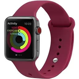 Ремінець Uwatch Silicone Strap for Apple Watch 42/44 mm Rose Red