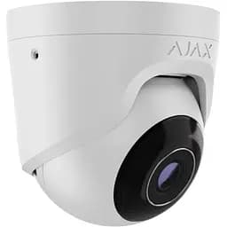 IP-камера Ajax дротова TurretCam, 5мп, 2.8мм, Poe, True WDR, IP 65, ІЧ 35м, аудіо, кут огляду 100° до 110°, купольна, біла - мініатюра 2