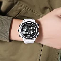 Наручний годинник чоловічий 2202PWT White Skmei acs0030147 - мініатюра 4