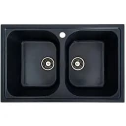 Кухонна мийка Platinum 7950 Equatoria гранітна глянцева з кріпленням 79x50 см антрацит (000035780)
