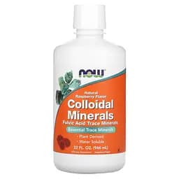 Вітаміни та мінерали NOW Colloidal Minerals Liquid, 946 мл малина
