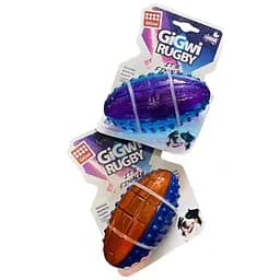 Игрушка для собак Мяч дентал GiGwi Rugby L резиновый со звуком 7.2х13.2 см (34181)