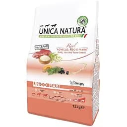 Сухой корм для собак Unica Natura Unico Maxi баранина с рисом и фасолью 12 кг