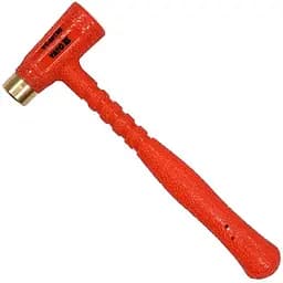 Молоток безінерційний Yato cуцільний, з латунним бойком Ø= 20 мм, m= 300 г, l= 220 мм [6/36] (YT-46190)