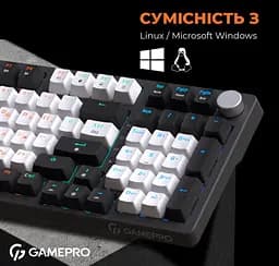 Клавіатура ігрова механічна GamePro GPMK-170 Outemu Red Swich Hot-Swap RGB Black - мініатюра 6