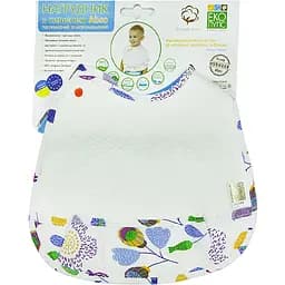 Непромокаемый нагрудник с карманом Эко Пупс Abso Jersey Цветы 31х26 см разноцветный (WBJA014)