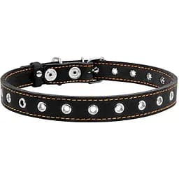 Нашийник для собак Collar, шкіряний, безрозмірний, 50х2 см, чорний - мініатюра 2