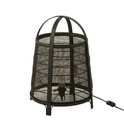 Лампа J-Line з бамбука та тростини 53 см чорна (46376)