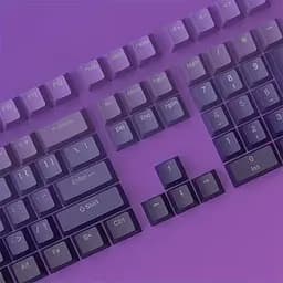 Набір кейкапів PBT Purple Gradient (130+) / фіолетовий OEM-комплект для ANSI / ISO клавіатур, Фіолетовий - мініатюра 4